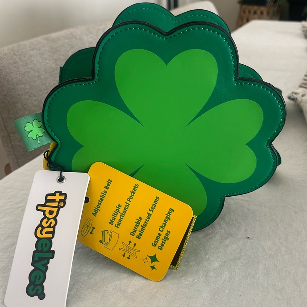 St Patrick’s Day Green Lucky Clover Fanny Pack Shamrock Waist Bag